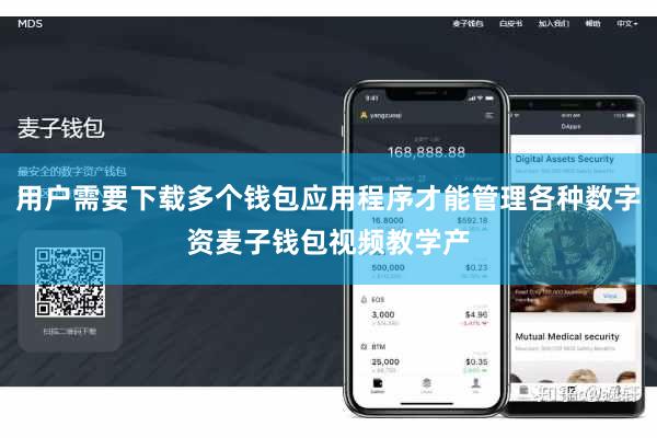 用户需要下载多个钱包应用程序才能管理各种数字资麦子钱包视频教学产