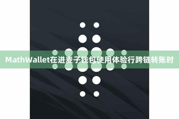 MathWallet在进麦子钱包使用体验行跨链转账时